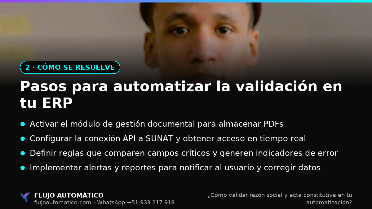 Cómo se resuelve: Pasos para automatizar la validación en tu ERP