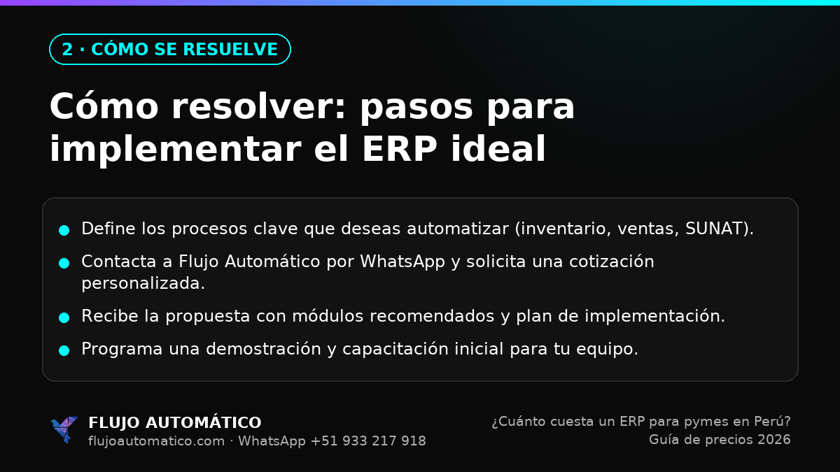 Cómo se resuelve: Cómo resolver: pasos para implementar el ERP ideal