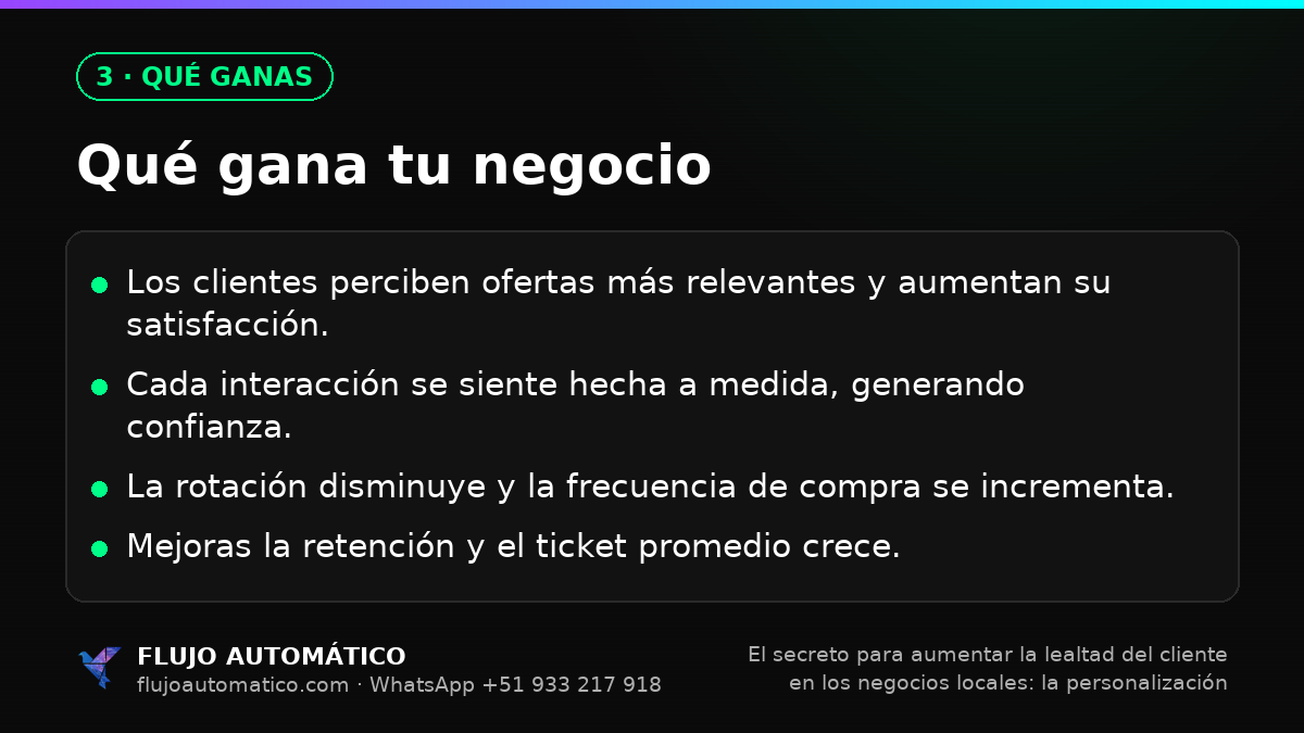 Qué ganas: Qué gana tu negocio