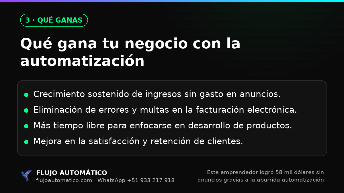 Qué ganas: Qué gana tu negocio con la automatización