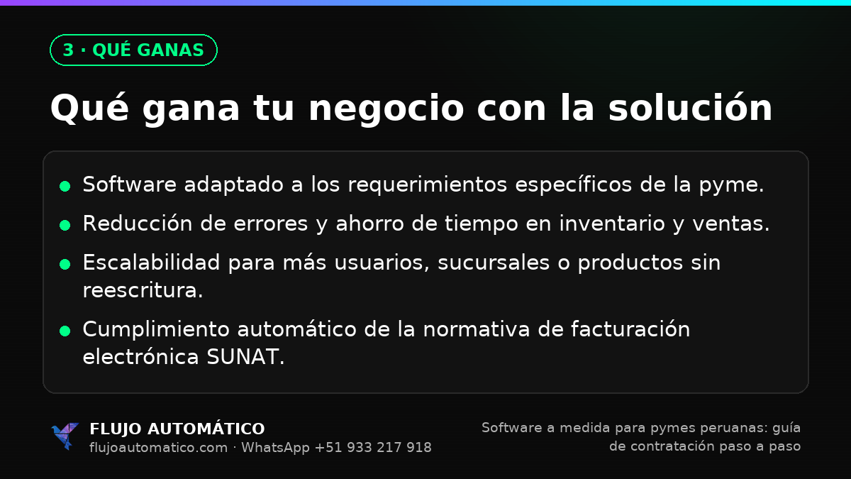 Qué ganas: Qué gana tu negocio con la solución